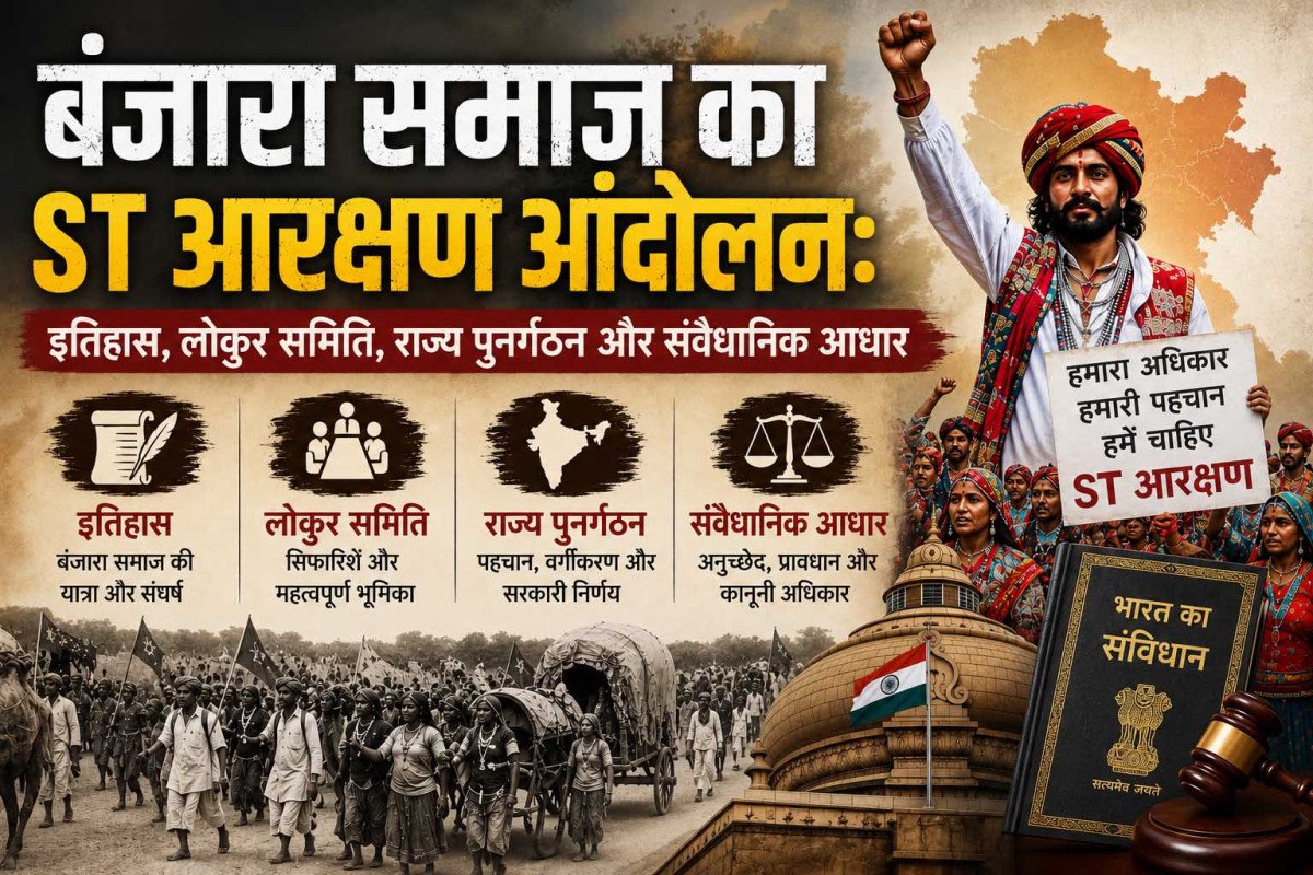 बंजारा समाज का ST आरक्षण आंदोलन: इतिहास, लोकुर समिति, राज्य पुनर्गठन और संवैधानिक आधार