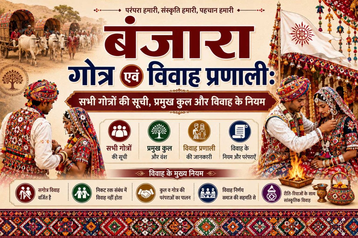 बंजारा गोत्र एवं विवाह प्रणाली: सभी गोत्रों की सूची, प्रमुख कुल और विवाह के नियम